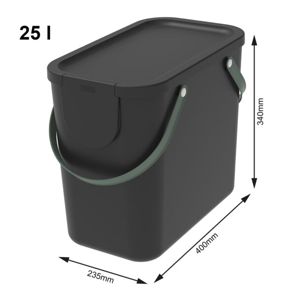 Rotho Recycling Müllsystem Albula 25l, Black kaufen