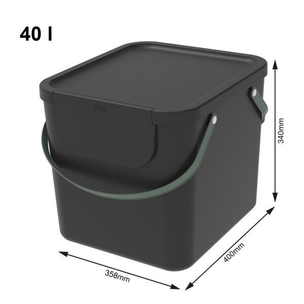 Rotho Recycling Müllsystem Albula 40l, Black kaufen