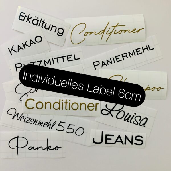 Einzelnes Vinyl-Label 6 cm, Individuell